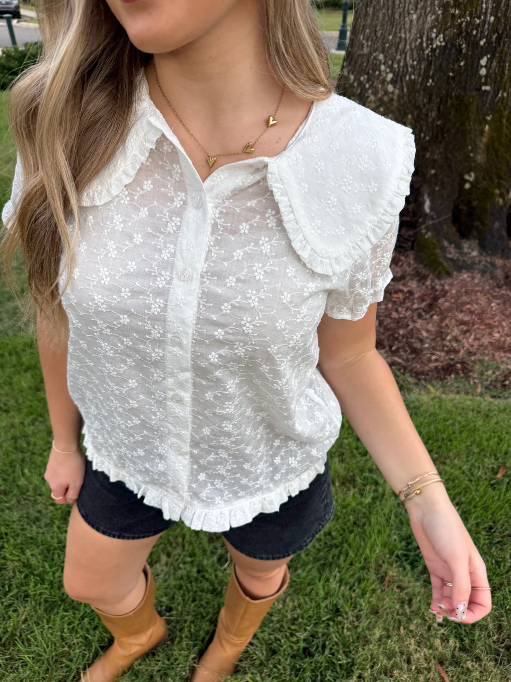 The Layne Peter Pan Top